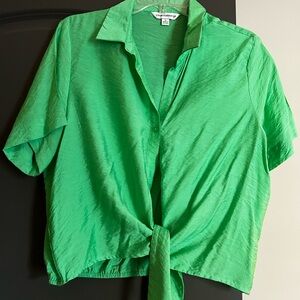 Counterparts Green Tie Front Button Down Shirt